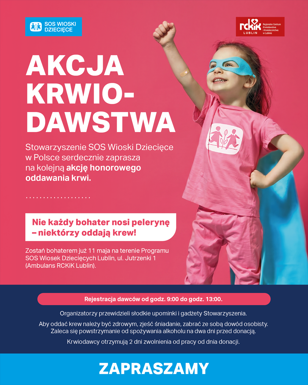 Kropla drąży skałę, a pomoc zaczyna się od jednej decyzji. Oddaj krew w Lublinie już w maju!