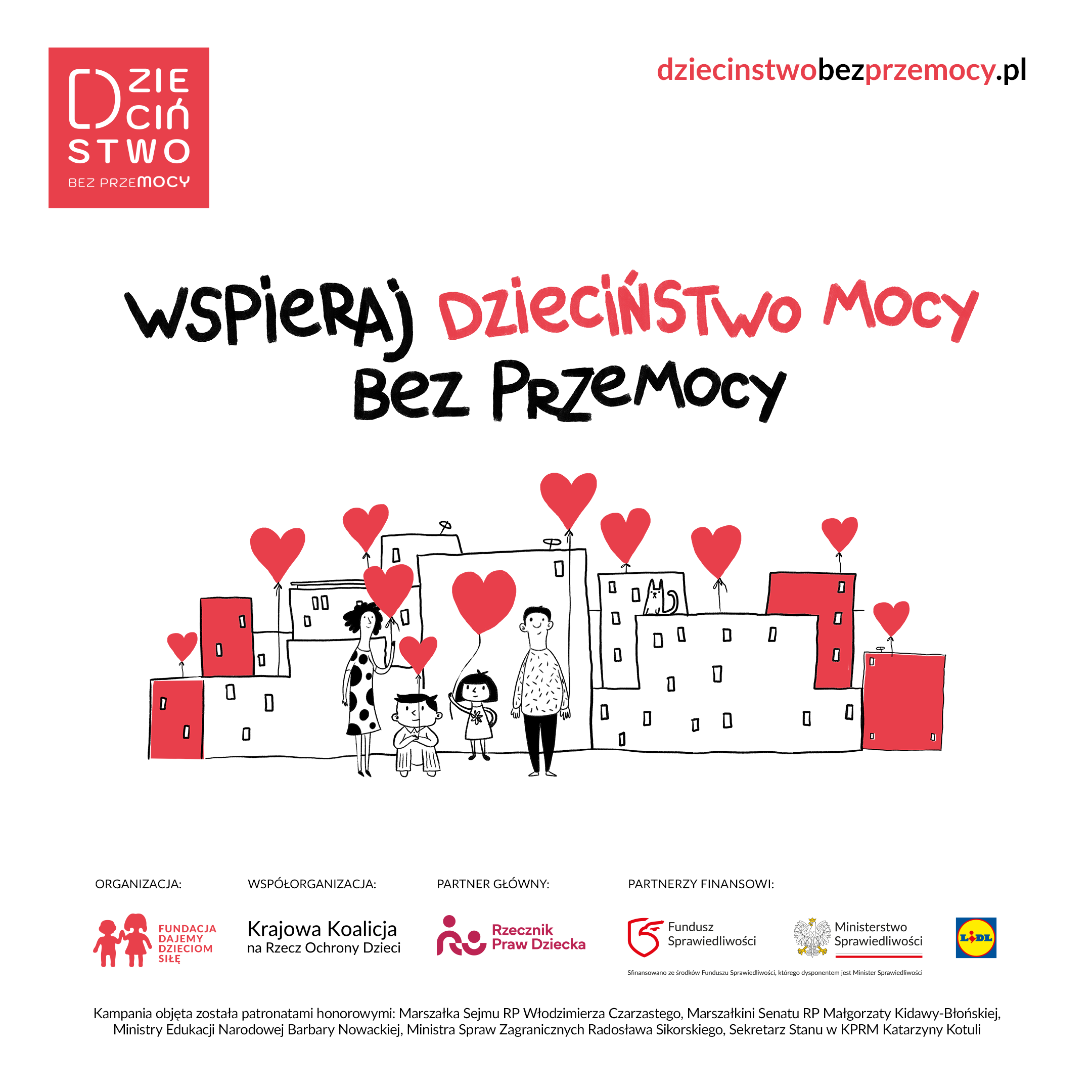 Biłgoraj na czerwono. SOS Wioska Dziecięca w Biłgoraju dołącza do kampanii Dzieciństwo bez Przemocy